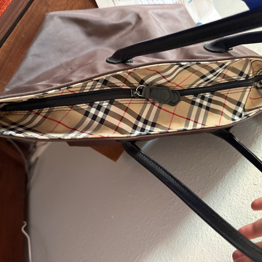 Burberry tote bag nova check blue label nylon - Picture 5 of 11